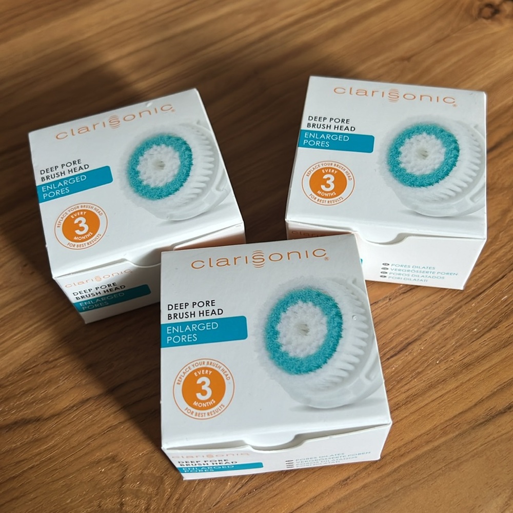 BRAND NEW 3pk DEEP PORE Clarisonic cleansing brushes